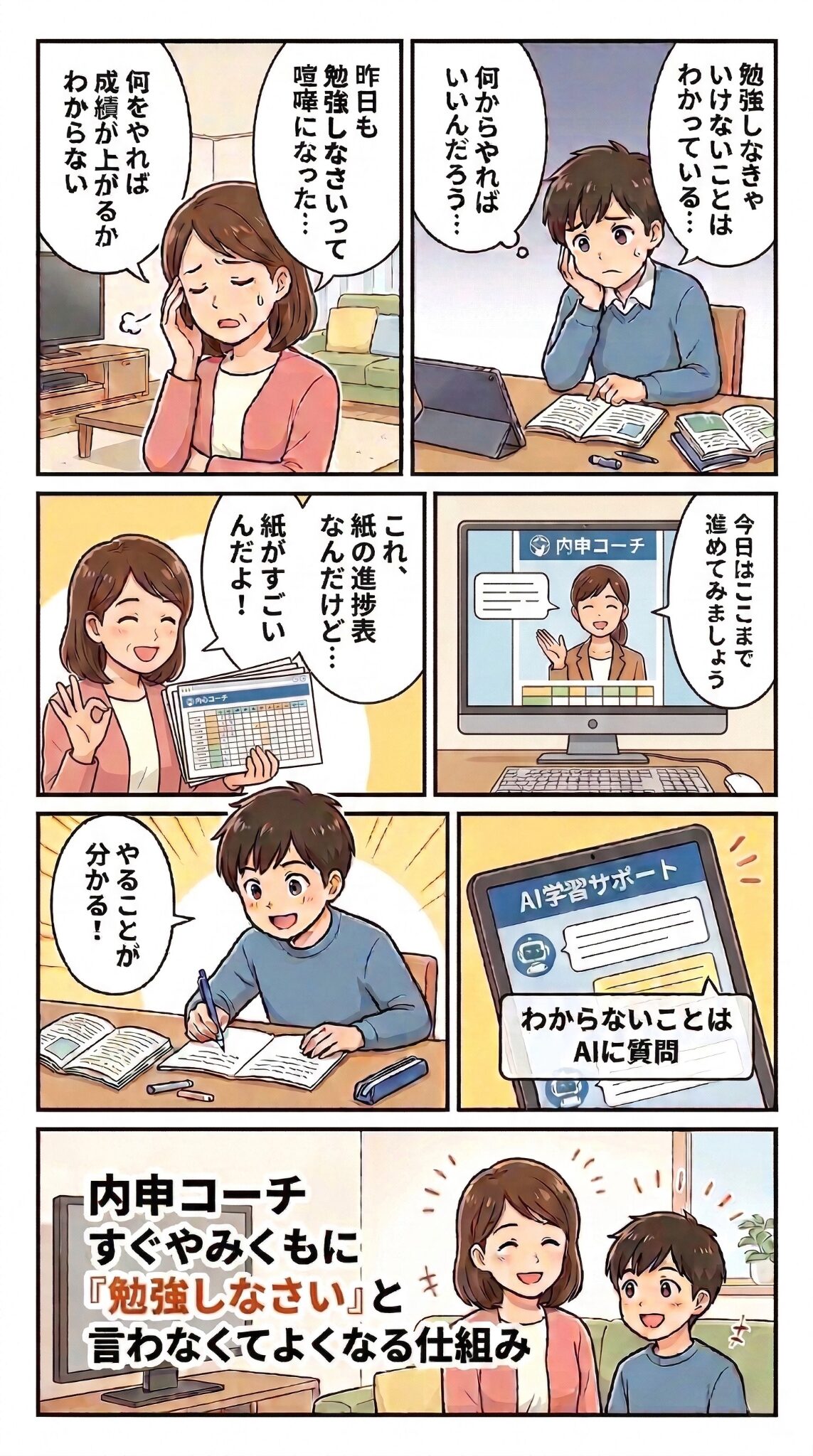 マンガでわかる:内申コーチの仕組み